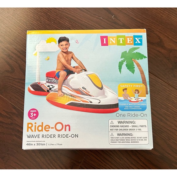Intex Wave Rider GP500 Inflatable Jet Ski Pool Float Ride On Toy Pool Kids‎ 3+ - Picture 4 of 6